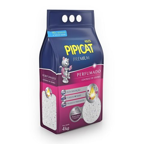Areia-Higienica-para-Gatos-Pipicat-Premium-Perfumado-4kg