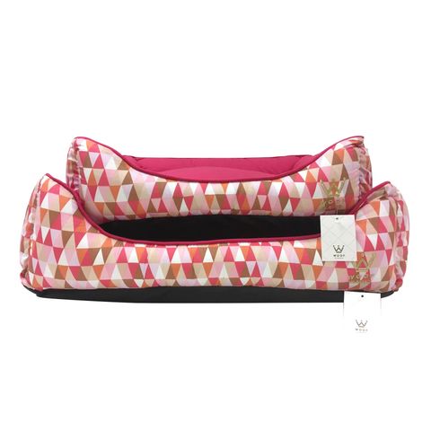caminha-retangular-woof-triangulos-rosa-frente